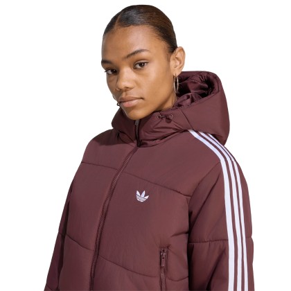 adidas Originals Casaco Adicolor Cropped Puffer Red / Aurora Ruby
