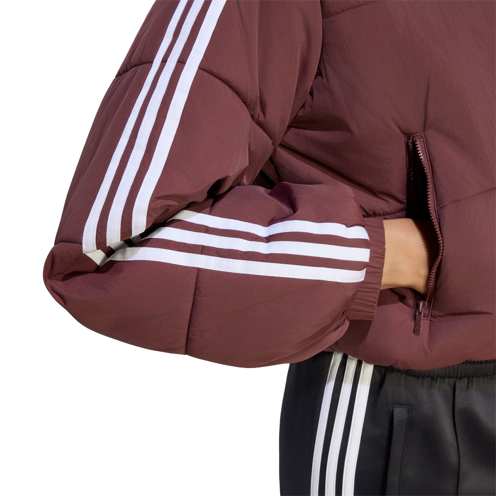 adidas Originals Casaco Adicolor Cropped Puffer Red / Aurora Ruby