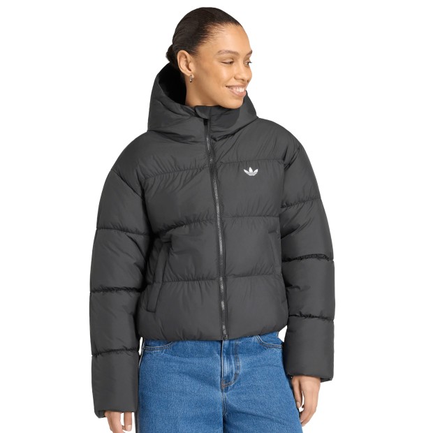 adidas Originals Casaco Hooded Padded Black