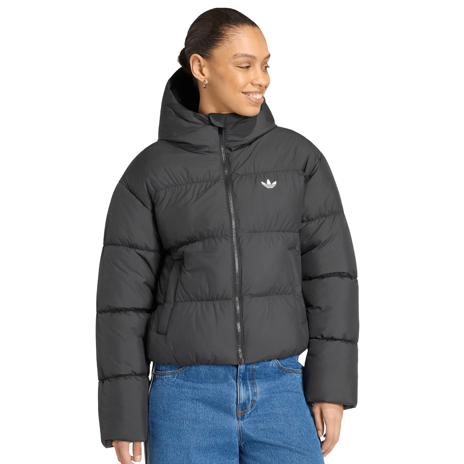 adidas Originals Casaco Hooded Padded Black