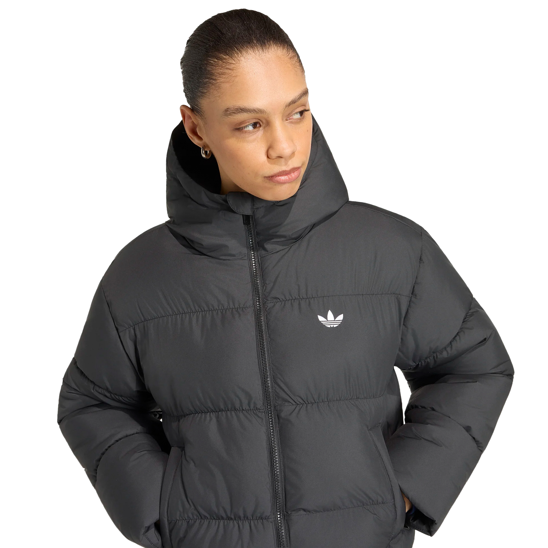 adidas Originals Casaco Hooded Padded Black