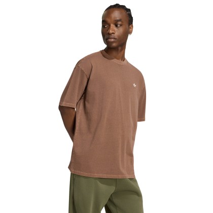 adidas Originals T-shirt Trefoil Essentials Washed Loose Brown / Preloved Brown adidas Originals T-shirt Trefoil Essentials Washed Loose Brown / Preloved Brown
