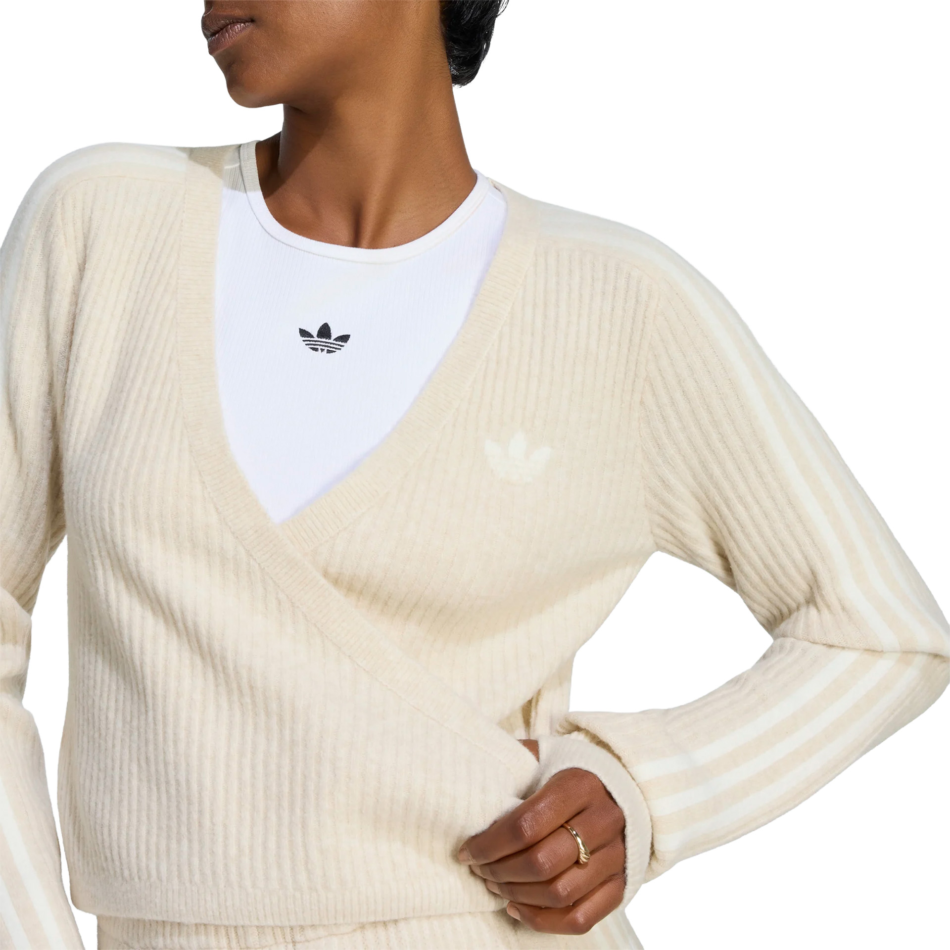 adidas Originals Adiluna S2 X Jennie Casaco Knitted Wrap Around Clear Brown