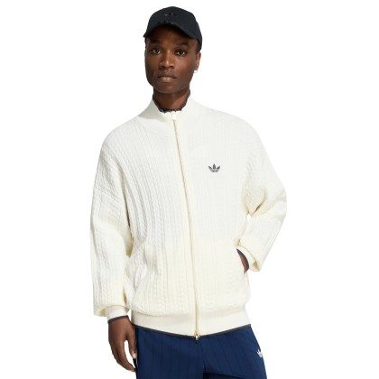 adidas Originals Casaco Firebird Cable Knit White / Cloud White adidas Originals Casaco Firebird Cable Knit White / Cloud White