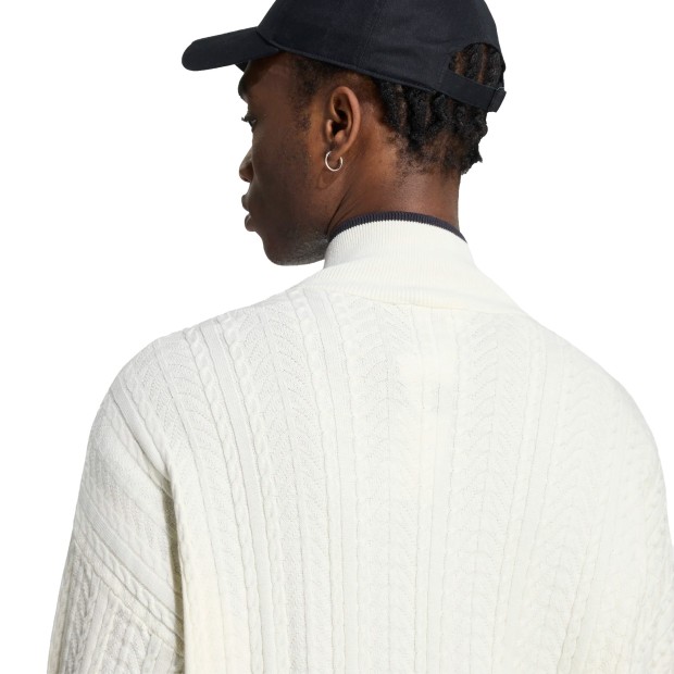 adidas Originals Casaco Firebird Cable Knit White / Cloud White