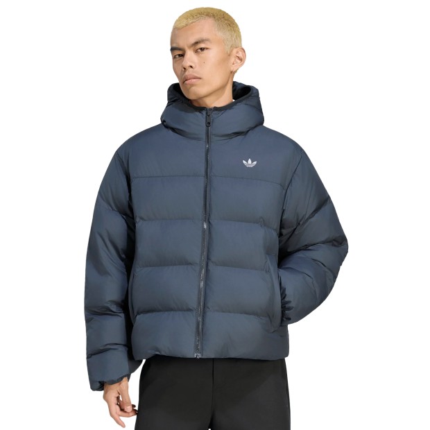 adidas Originals Casaco Hooded Regen Dark Grey / Night Grey