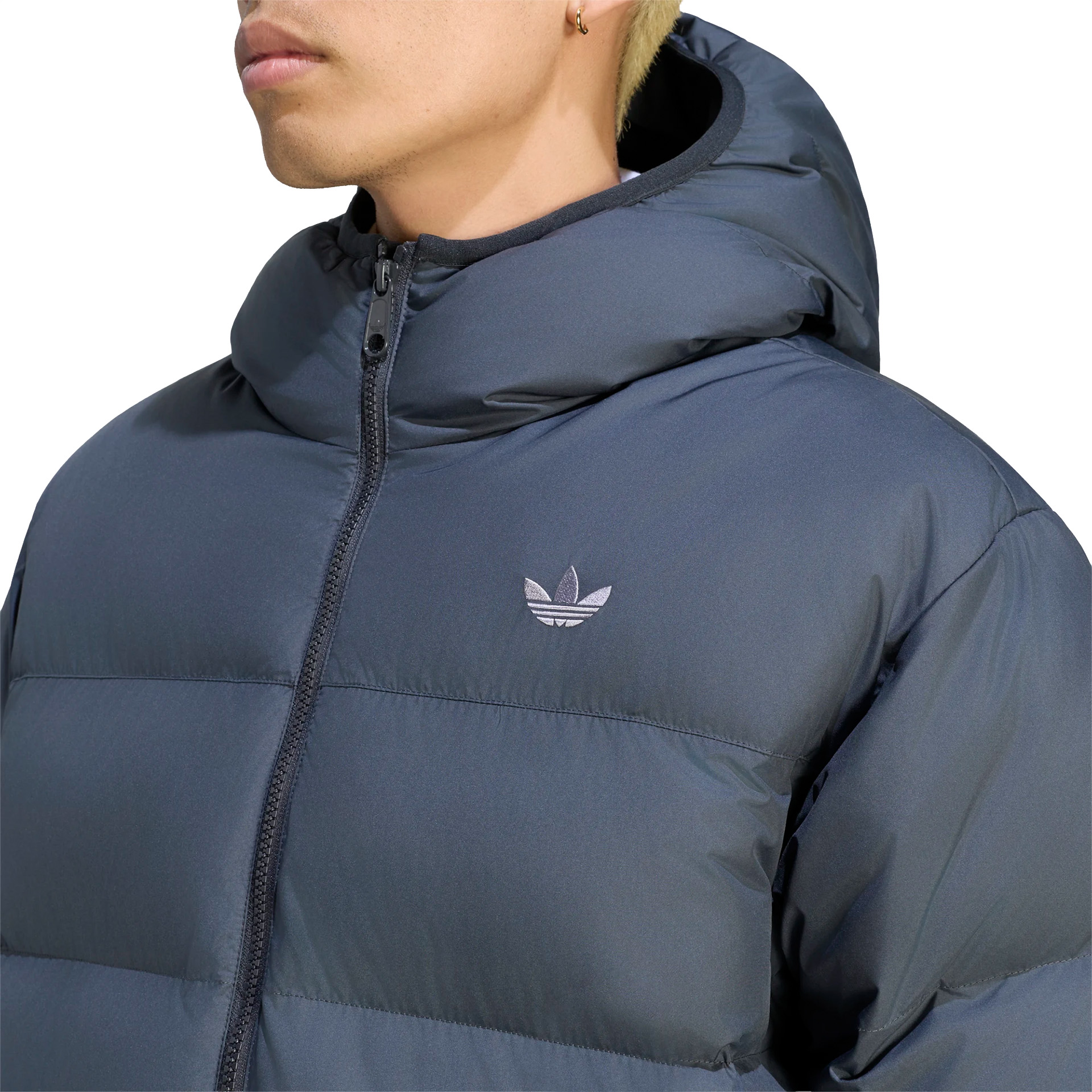 adidas Originals Casaco Hooded Regen Dark Grey / Night Grey