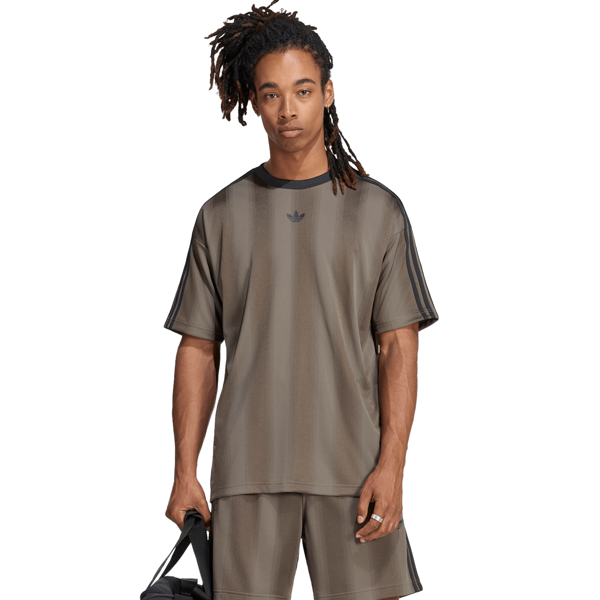 adidas Originals T-shirt Adicolor Jacquard Jersey Brown / Branch