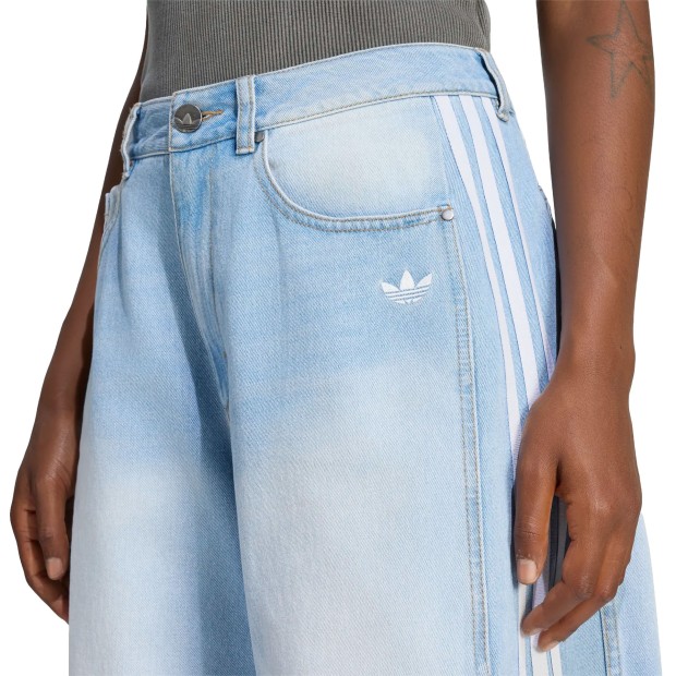 adidas Originals Calça Denim Barrel Light Blue