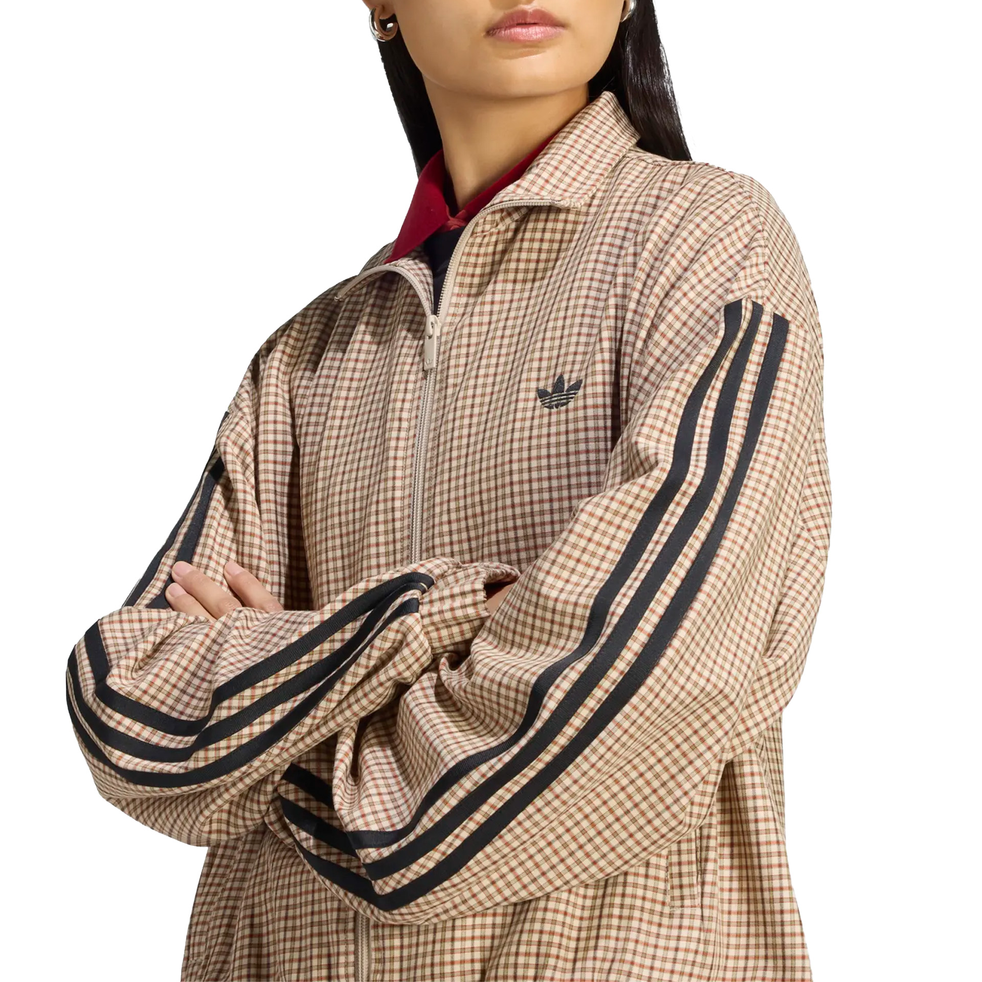 adidas Originals Casaco Checks Crystal Linen / Aurora Coffee