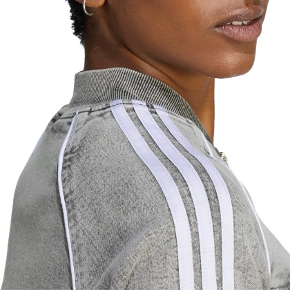 adidas Originals Casaco Superstar Denim Corset Washed Grey Denim