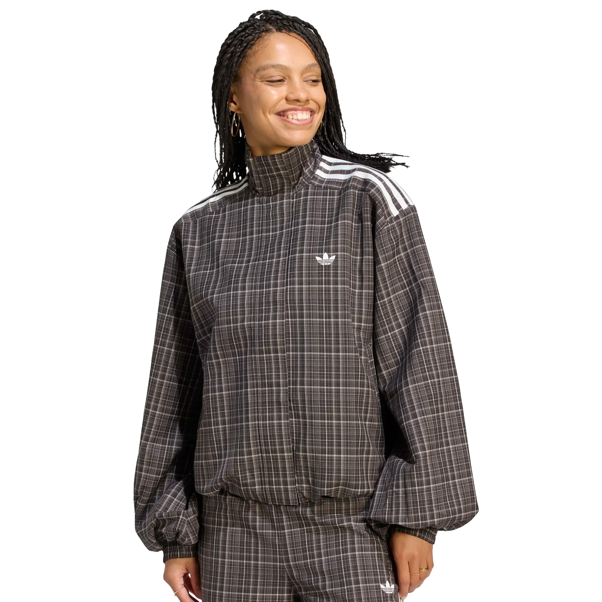 adidas Originals Casaco Blousy Check Night Brown