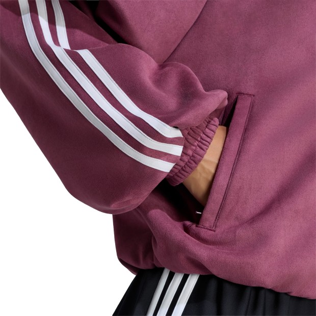 adidas Originals Casaco Adilenium S6 Faux Suede Maroon