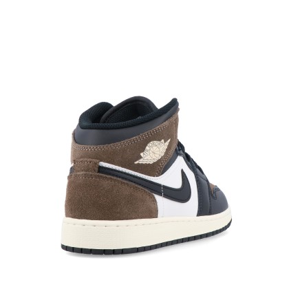 Jordan Air 1 Mid (GS) Black/phantom-palomino-university Red