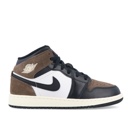 Jordan Air 1 Mid (GS) Black/phantom-palomino-university Red