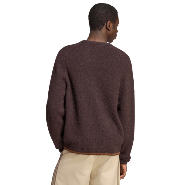 adidas Originals Camisola 3 Stripes Fluffy Knit Crew Brown / Aurora Coffee