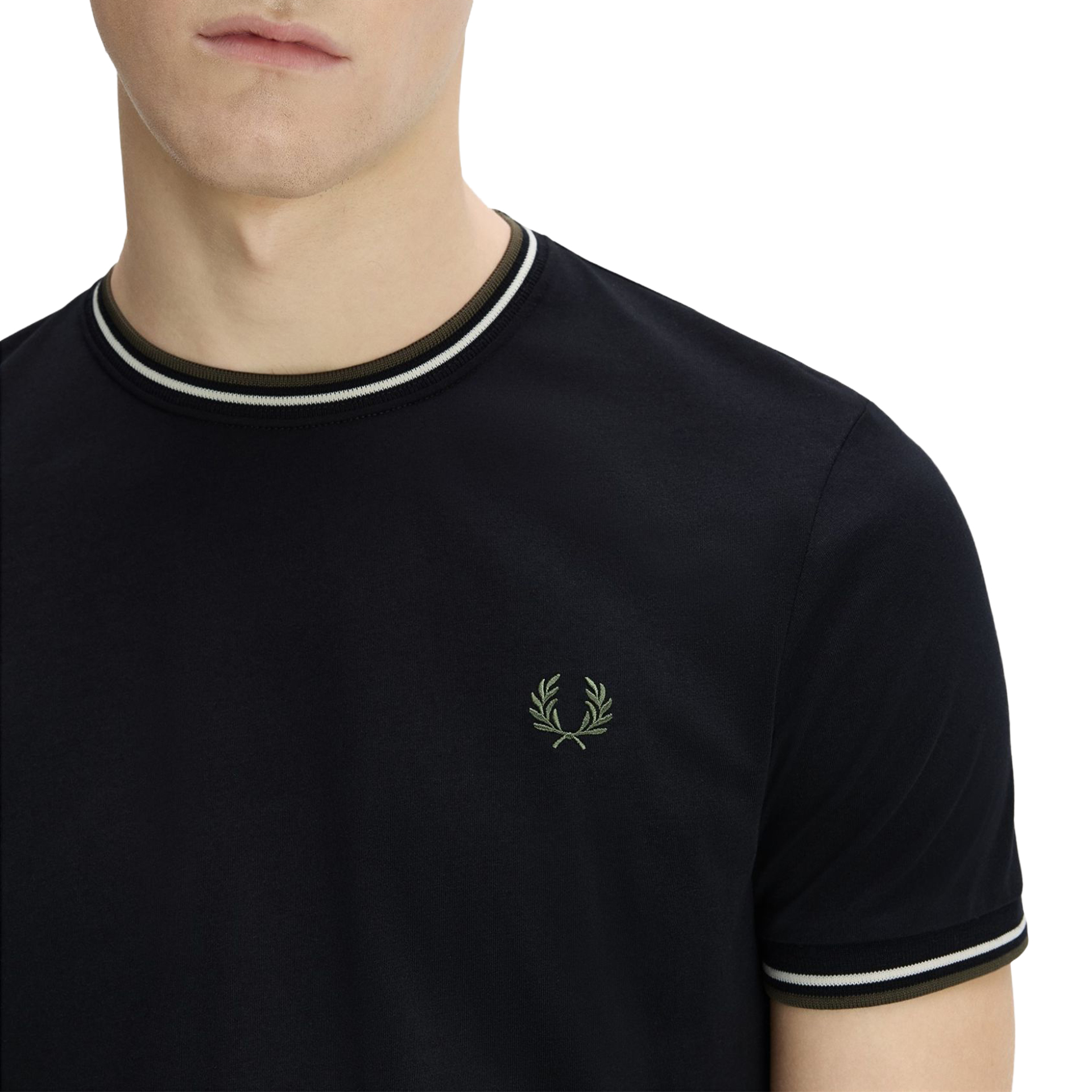 Fred Perry T-shirt M1588v-w54 Blk/ecr/lrlwgren
