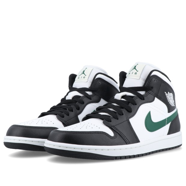 Jordan Air 1 Mid Black/summit White-gorge Green