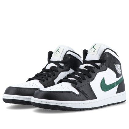 Jordan Air 1 Mid Black/summit White-gorge Green