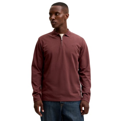 Jack & Jones Polo Ethan Zip Bitter Chocolate Jack & Jones Polo Ethan Zip Bitter Chocolate