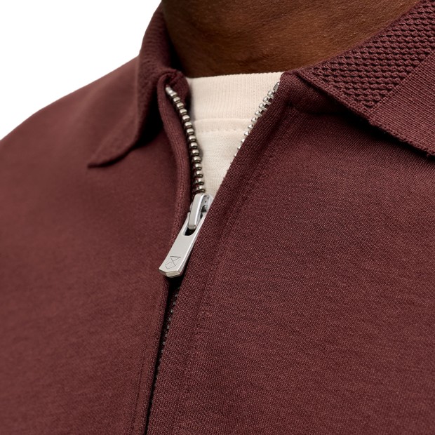 Jack & Jones Polo Ethan Zip Bitter Chocolate