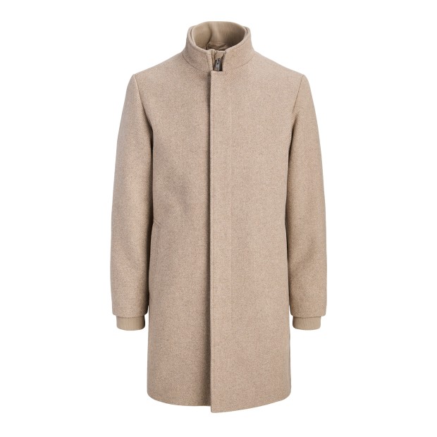 Jack & Jones Casaco Melton Wool Blend Greige Twill