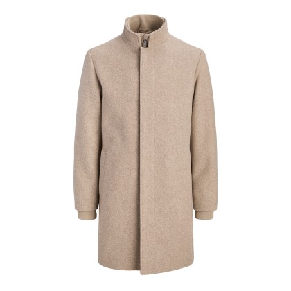 Jack & Jones Casaco Melton Wool Blend Greige Twill Jack & Jones Casaco Melton Wool Blend Greige Twill