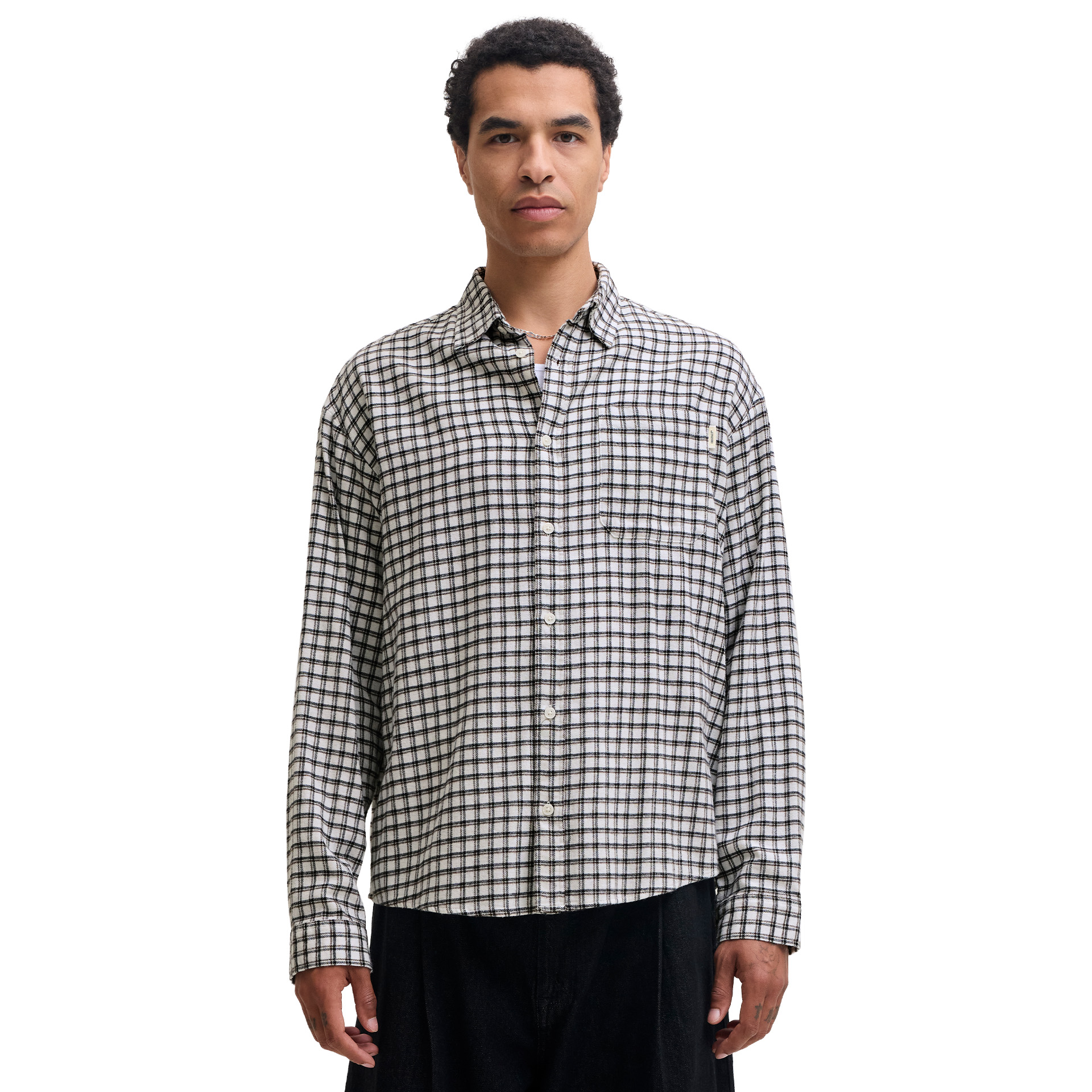 Jack & Jones Camisa Frederiksberg Flannel Antique White Checks