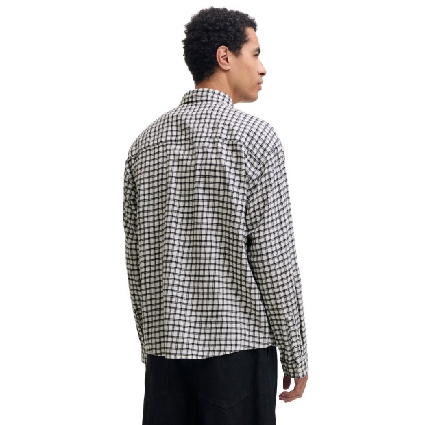 Jack & Jones Camisa Frederiksberg Flannel Antique White Checks