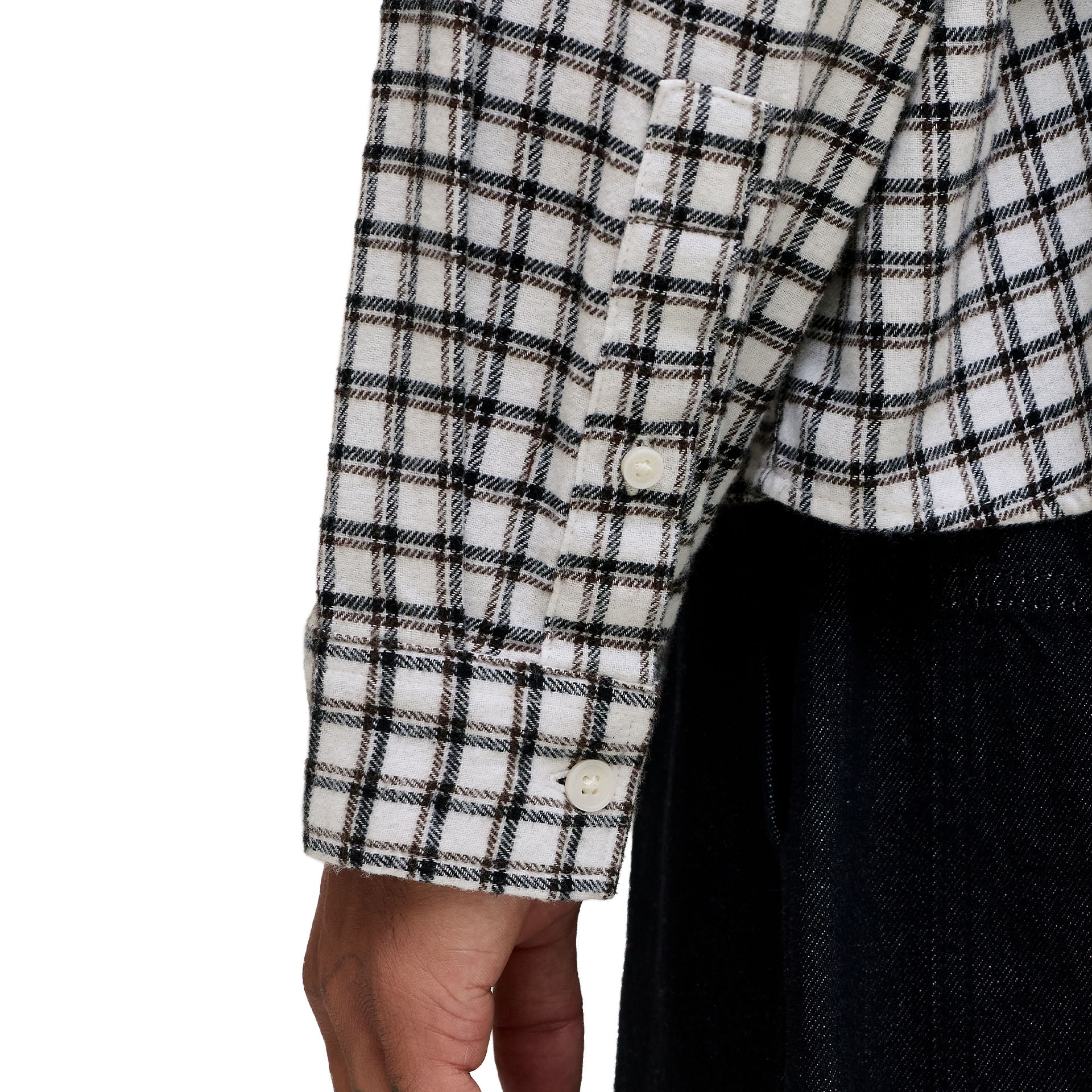 Jack & Jones Camisa Frederiksberg Flannel Antique White Checks