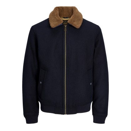 Jack & Jones Casaco Melvin Wool Blend Dark Navy