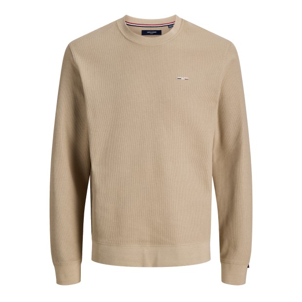 Jack & Jones Sweat Alves Structure Crewneck Plaza Taupe