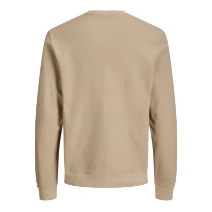 Jack & Jones Sweat Alves Structure Crewneck Plaza Taupe Jack & Jones Sweat Alves Structure Crewneck Plaza Taupe
