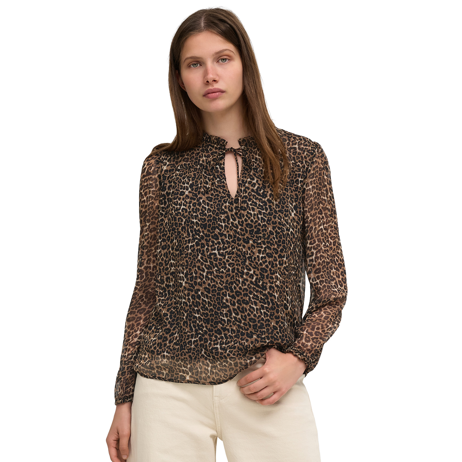 Only Blusa Ditsy Silver Mink Animal