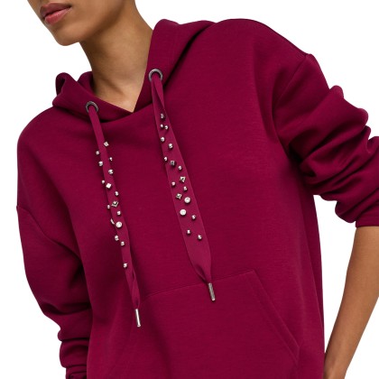 Only Sweat Fancy Hood String Rumba Red Dtm Strings Mix Silver Stones
