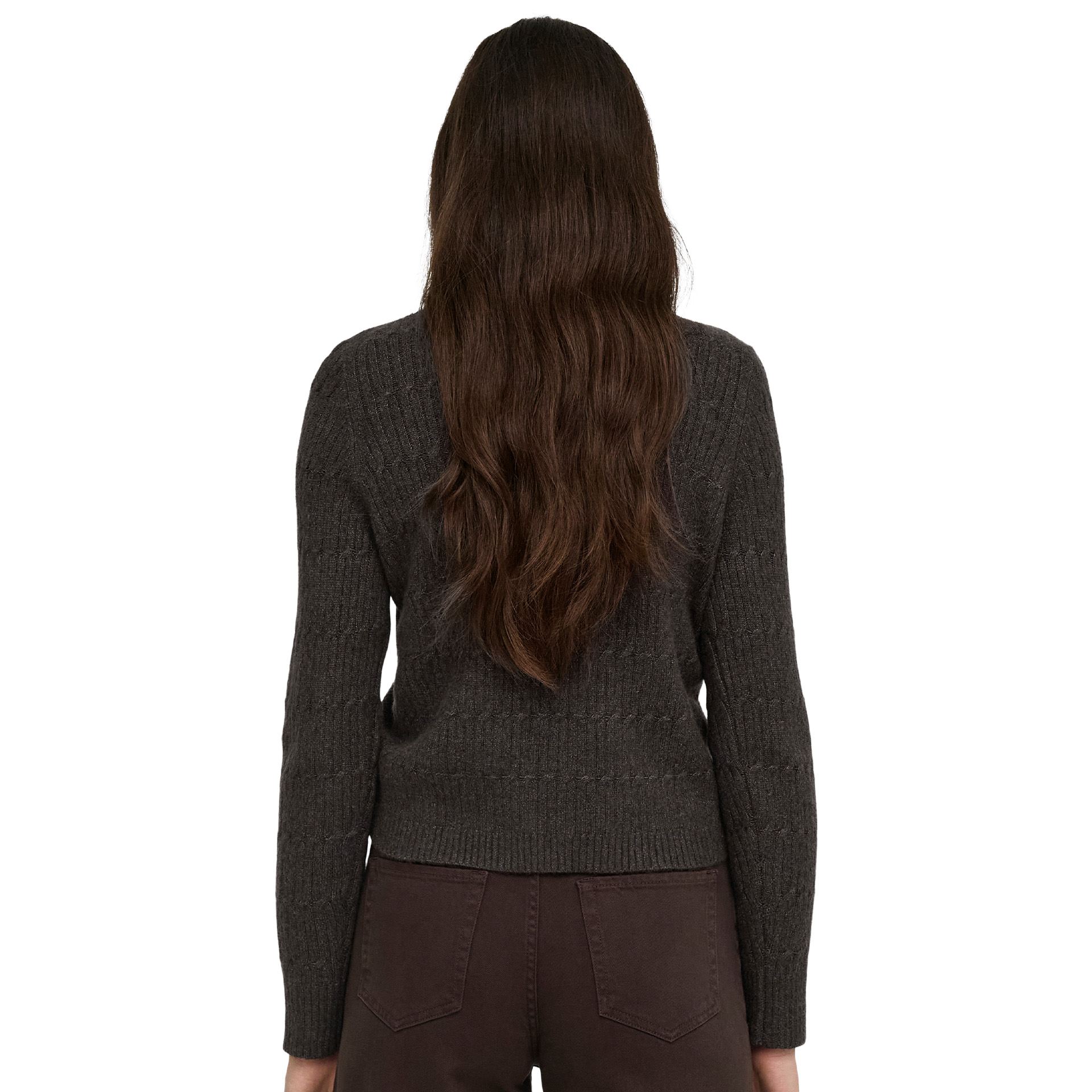 Only Casaco Katia Vneck Cardi Knt Chocolate Torte Melange
