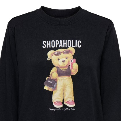 Only Sweat Bila Bear O-neck Black Teddy Shopaholic Only Sweat Bila Bear O-neck Black Teddy Shopaholic
