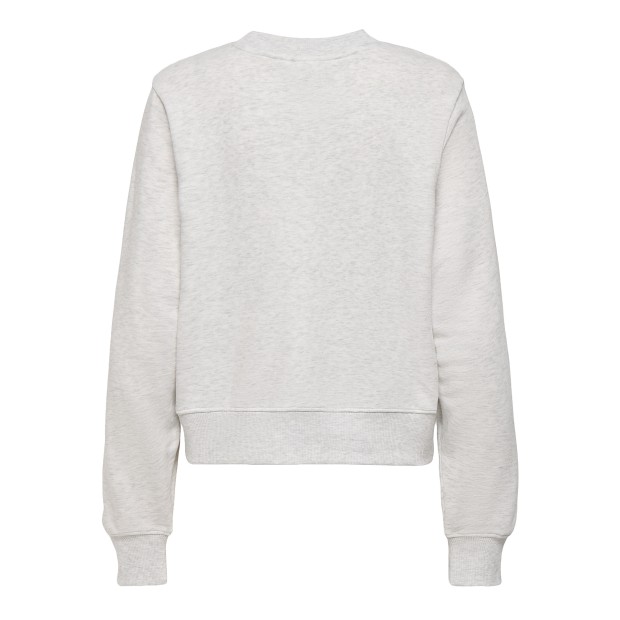 Only Sweat Bila Bear O-neck Light Grey Melange Teddy Stay Positive