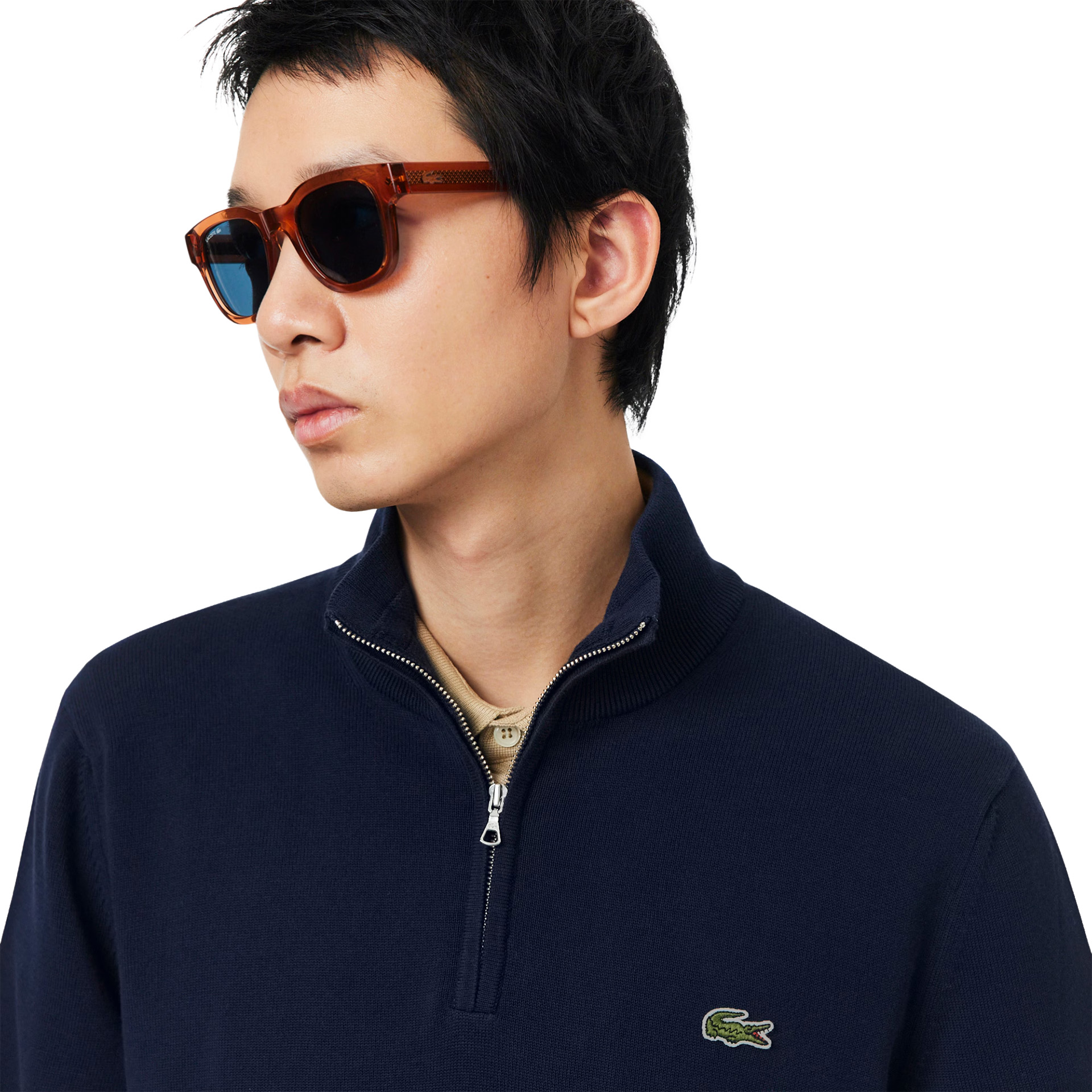Lacoste Sweat Regular Fit Half-zip Navy Blue