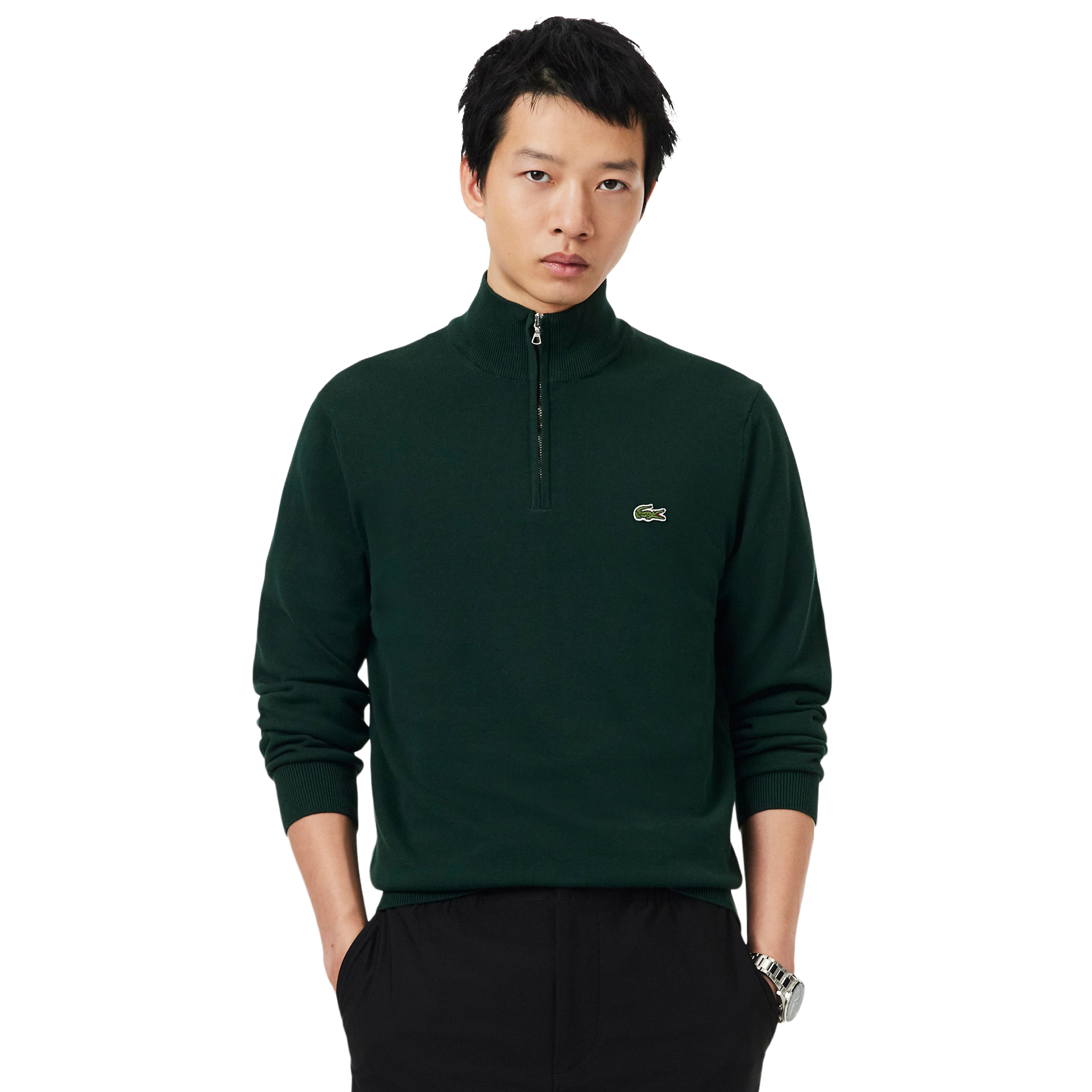 Lacoste Sweat Regular Fit Half-zip Sinople