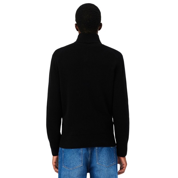 Lacoste Camisola Half-zip Carded Wool Black