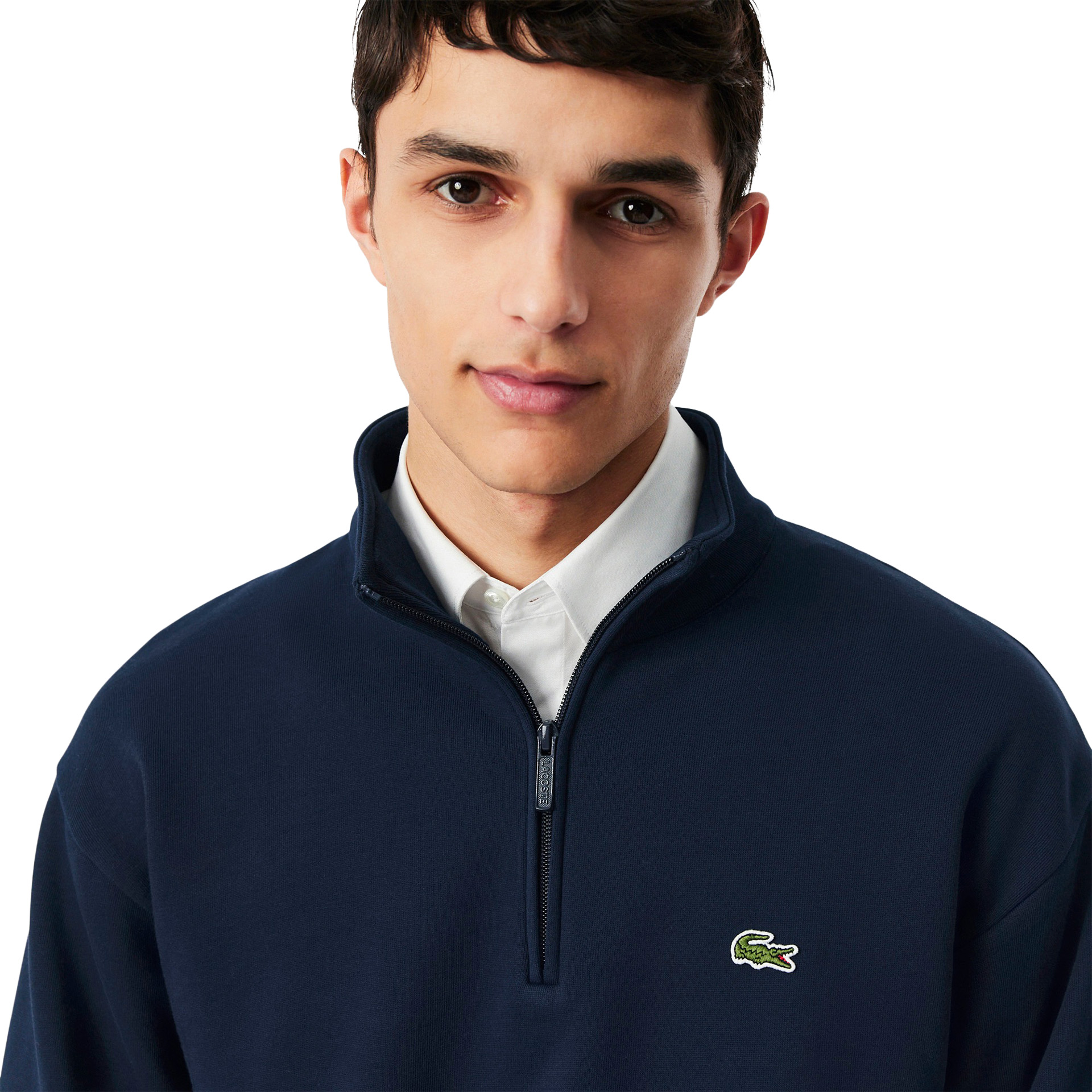Lacoste Sweat Half-zip Fleece Navy Blue