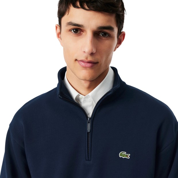 Lacoste Sweat Half-zip Fleece Navy Blue