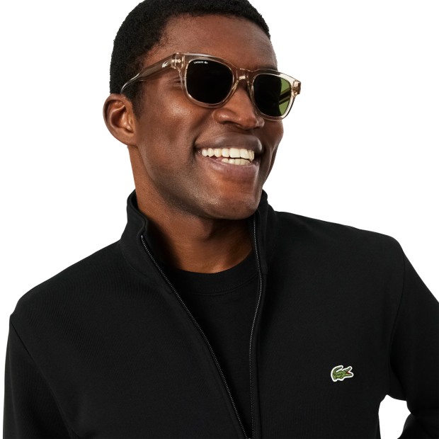 Lacoste Casaco Zipped Fleece Black