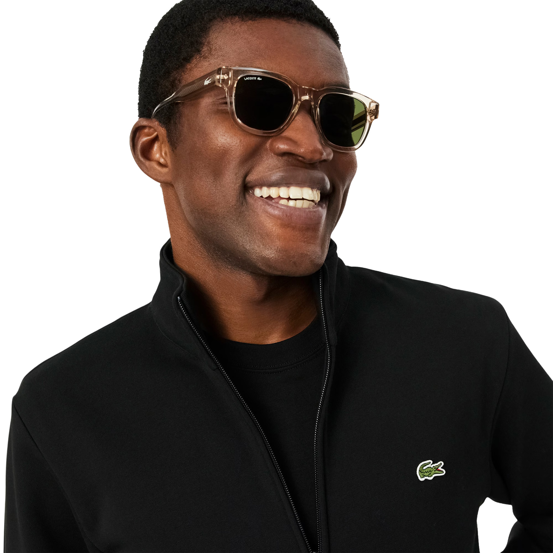Lacoste Casaco Zipped Fleece Black