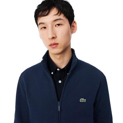 Lacoste Casaco Zipped Fleece Navy Blue