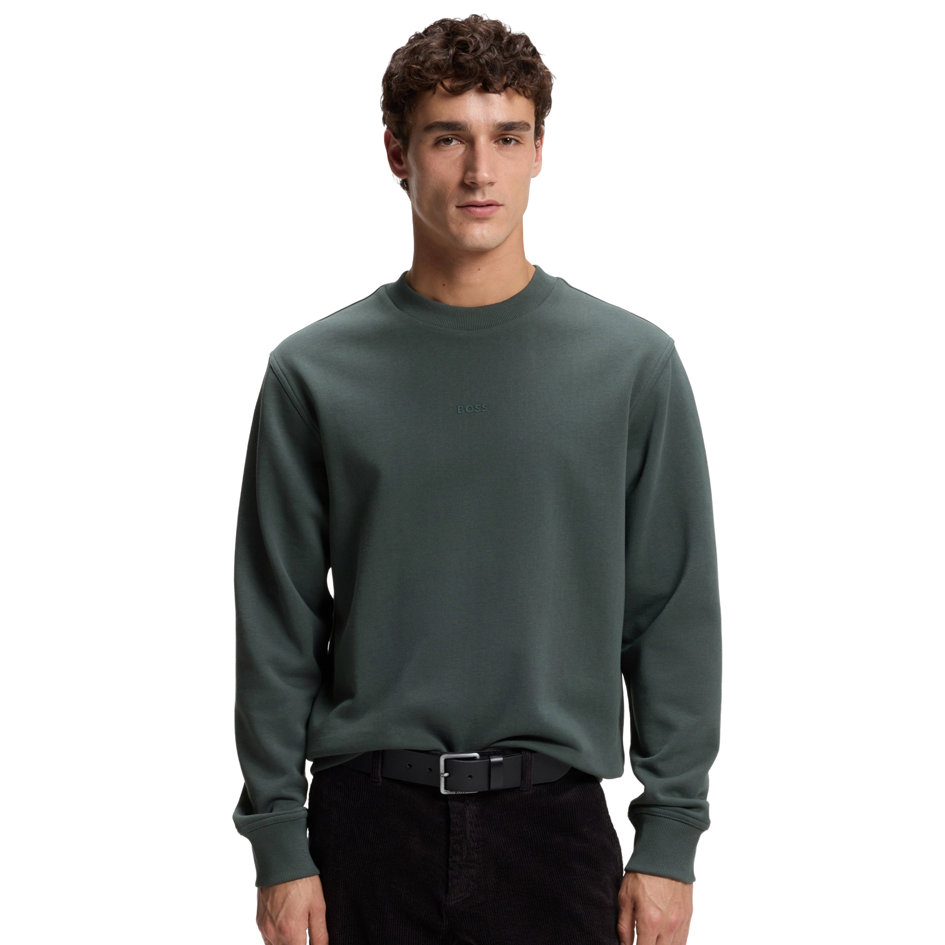 BOSS Sweat Wesmallcrew Open Green