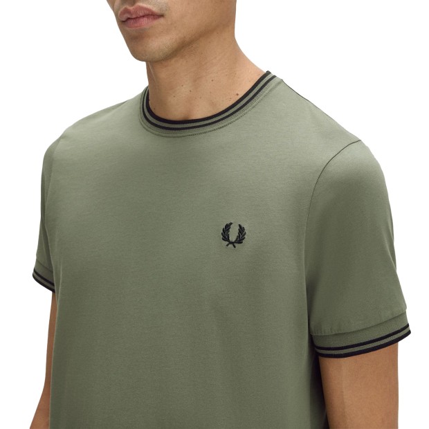Fred Perry T-shirt M1588v-z50 Lrlwrthgreen/blk