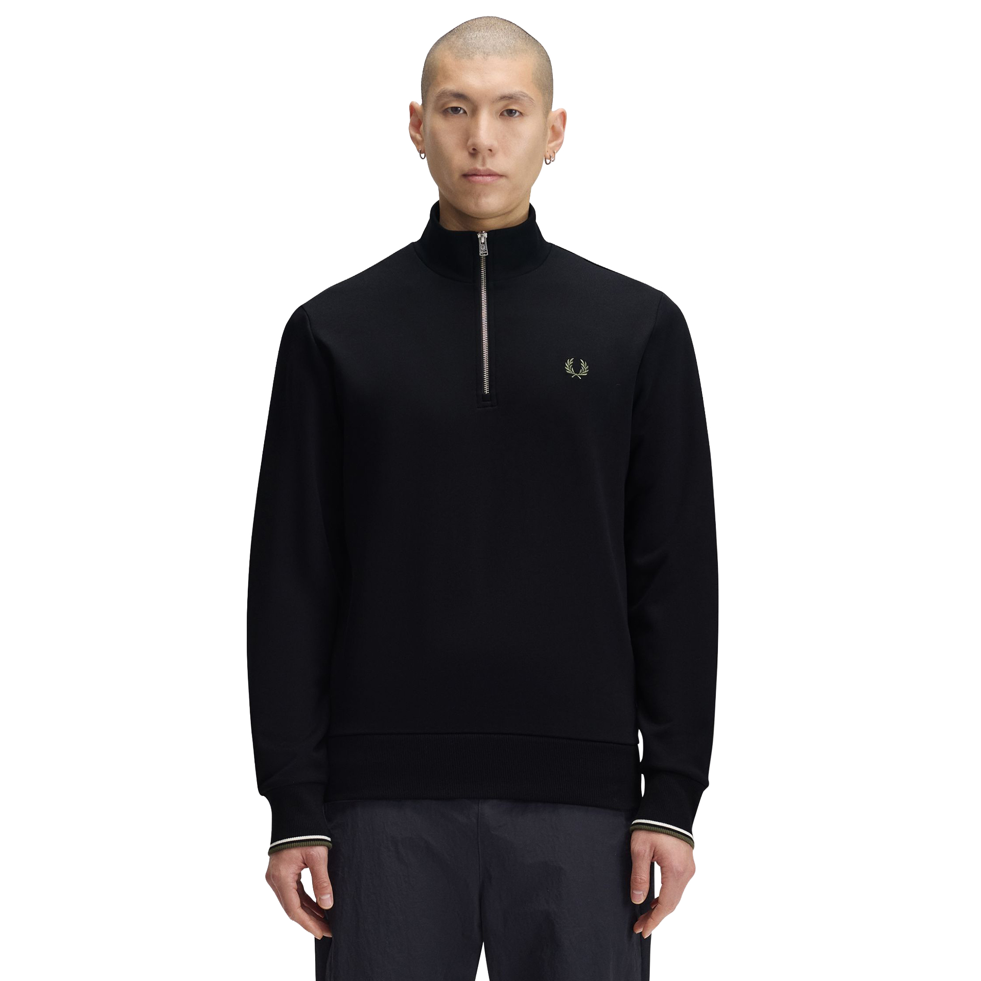 Fred Perry Sweat M3574-w54 Blk/ecr/lrlwgren