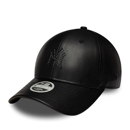 New Era Wmns Diamante Pu 9forty Mc New York Yankees Black